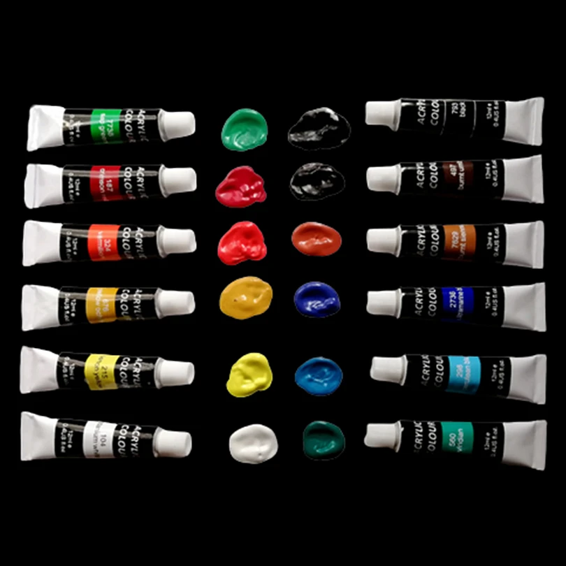 12/24Colors Acrylic Paint Tube Acrylic Paint Set A Craft Paradise