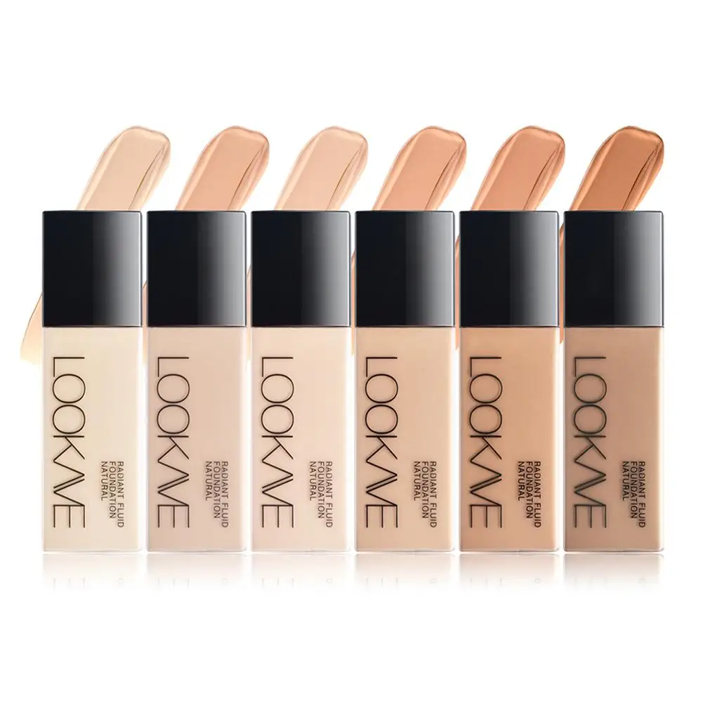 LOOKAVE Liquid Foundation Long Lasting Full Coverage Natural Matte Liquid Foundation Moisturizing Concealer CC Cream Base Makeup 2