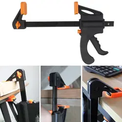 Adjustable Handheld Woodworking Spreader DIY Gadget Tool Ratchet Quick Release Clip Kit 4inch Mini F Clamp Woodworking Clamp