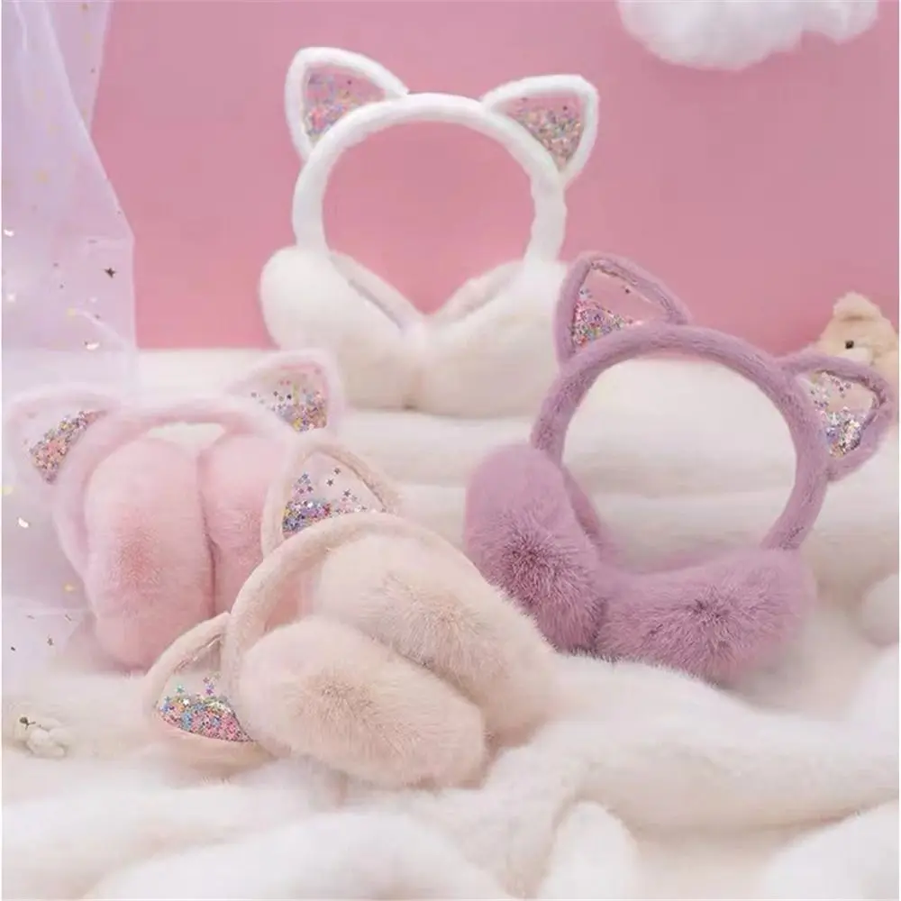 Cute Cat Ears Earmuffs for Women Girls Winter