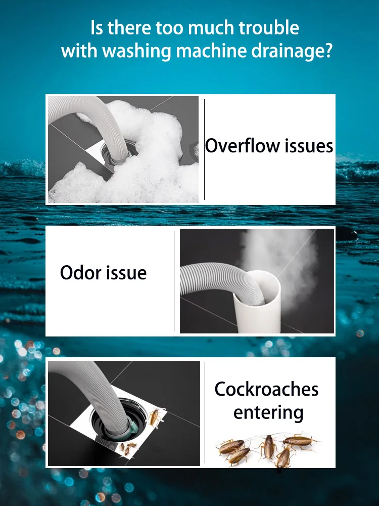 Joint For Washing Machine Drainage Pipes and PVC Pipes, for 40mm/50mm/75mm PVC Pipes