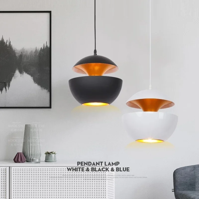 Postmodern Designer Chandeliers Light Black White Home Decor Hanging Pendant Lights Dining Room Bar Restaurant Lustre Suspension