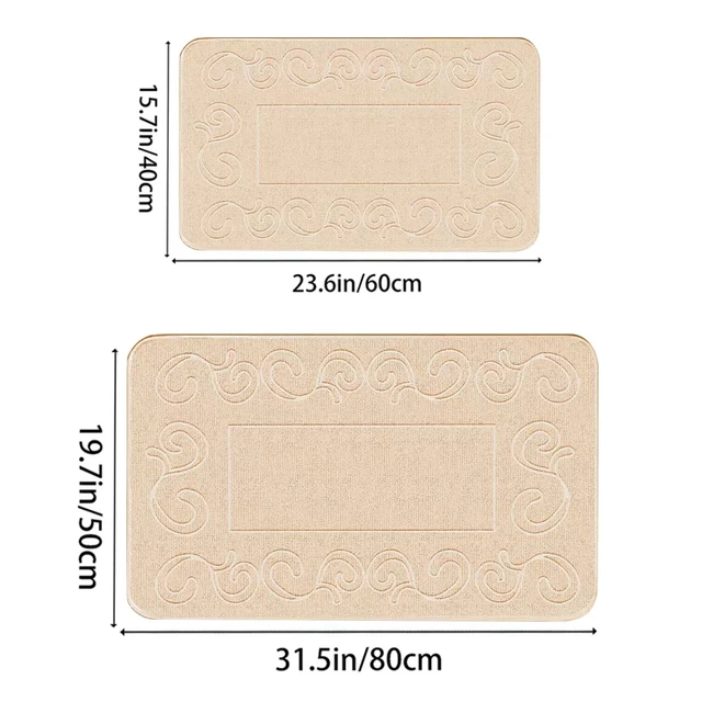 Éponge épaissie de 1.2 cm, tapis de sol absorbant en flanelle, anti-virus, anti-aldes, pour porte de salle de bain 3