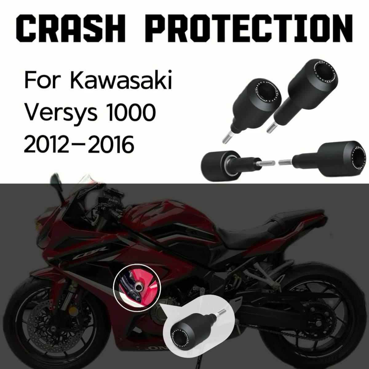 

Crash Protection Bobbins For Kawasaki Versys 1000 2012-2016 motorcycle accessories for protection