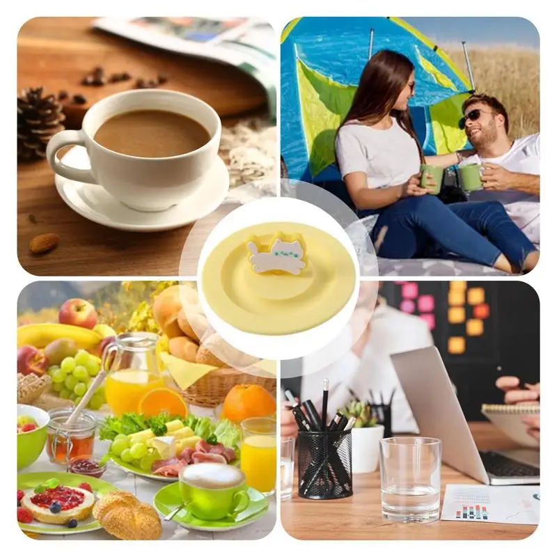 Silicone Cup Lids Protective Cup Covers Coffee Mug Lid Replacement Reusable Lid Replacement Mug Lids For Cups Mugs Glasses