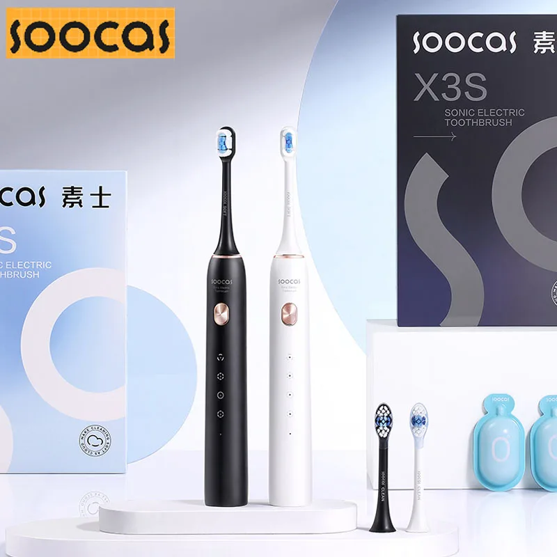SOOCAS X3S 초음파 전동 칫솔, IPX8 방수, 180 일 배터리 수명, 울트라 소프트 강모 노즐