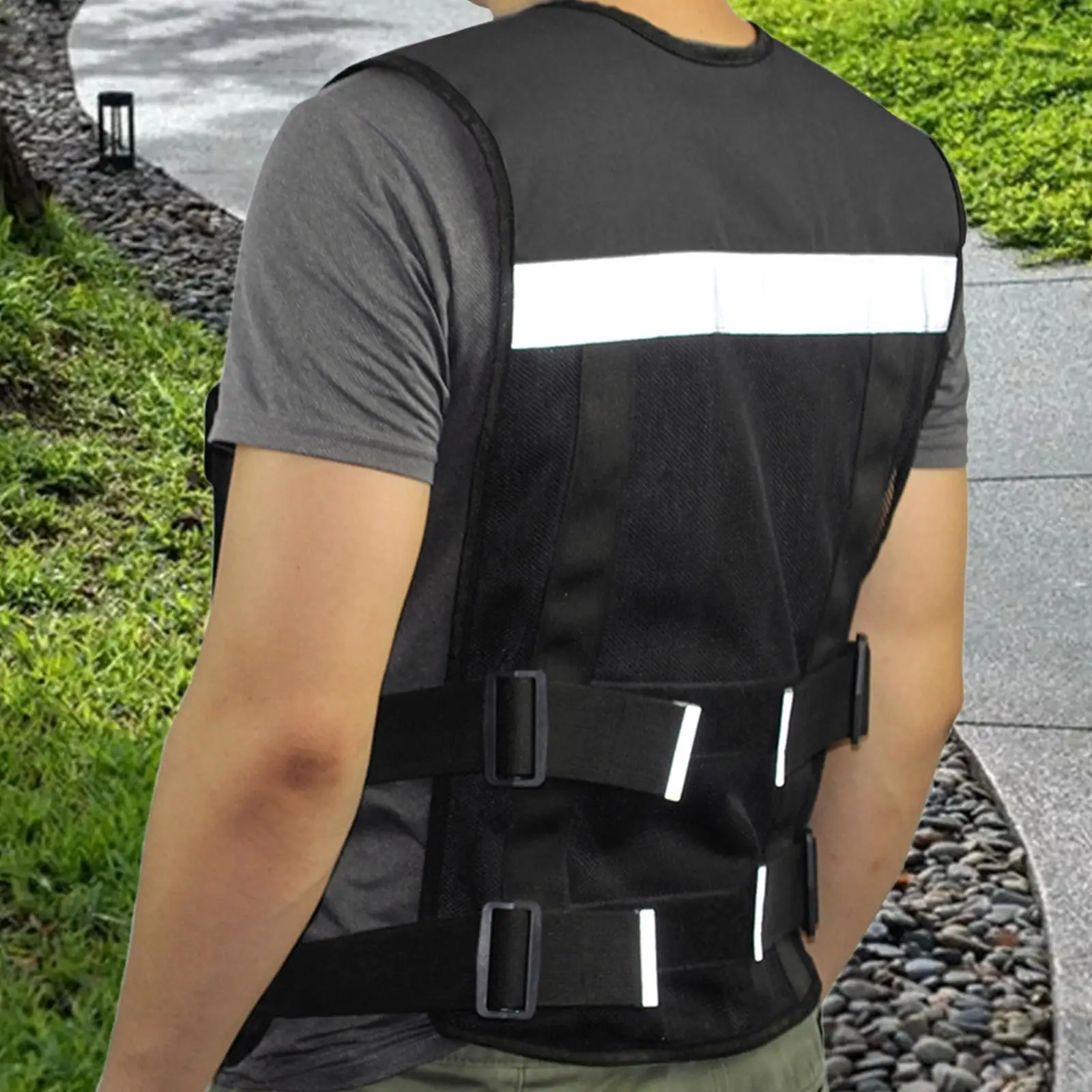 Reflective Vest with Pockets High Visibility Strip for Men and Women