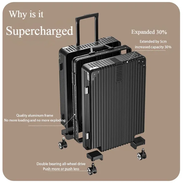 Aluminum Magnesium Trolley Luggage 5