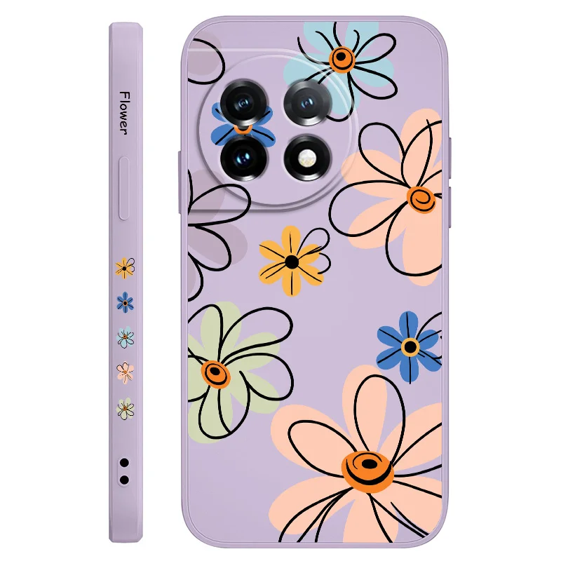Hoop Flower Liquid Silicone Phone Case Cover