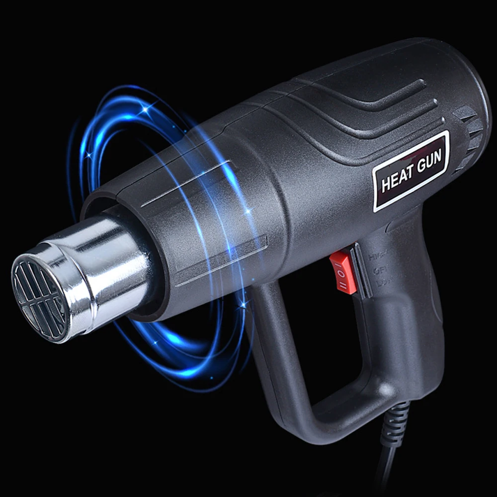 Multi-functional Heat Gun Thermoregulator for Shrink Wrapping, Soldering and Drying-2000W Industrial Electric Hot Air Gun