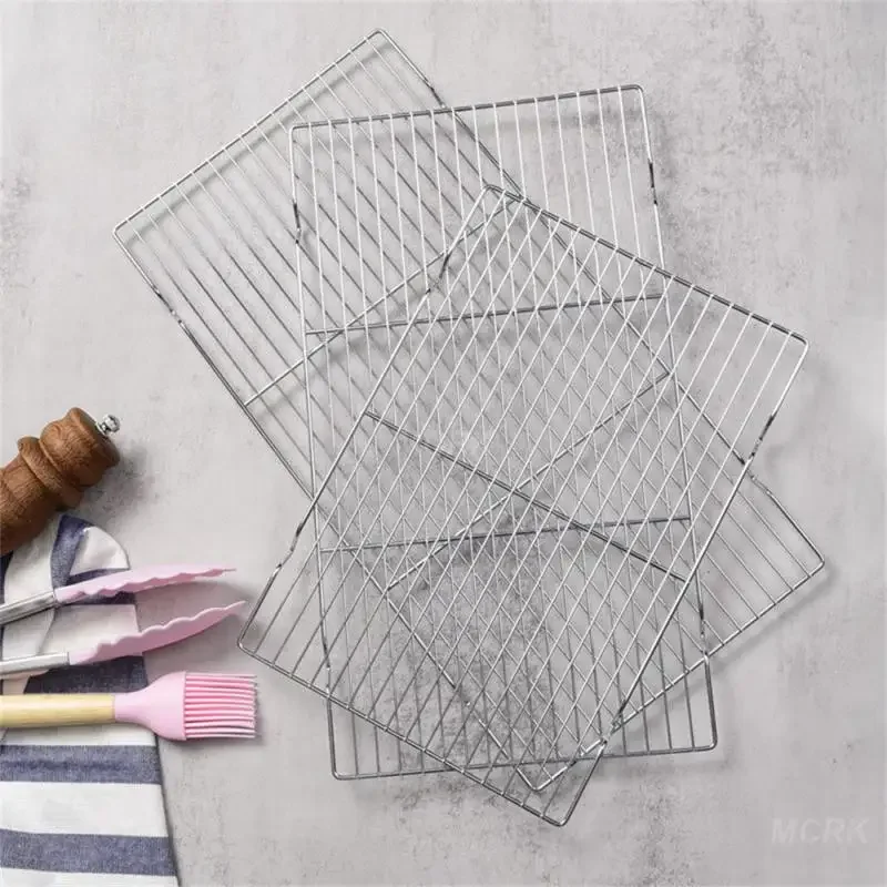 Stainless Steel Mat Net Grid Shape Rectangle Grill Grilling Mesh Net Outdoor Cooking Accessories Barbecue Tools
