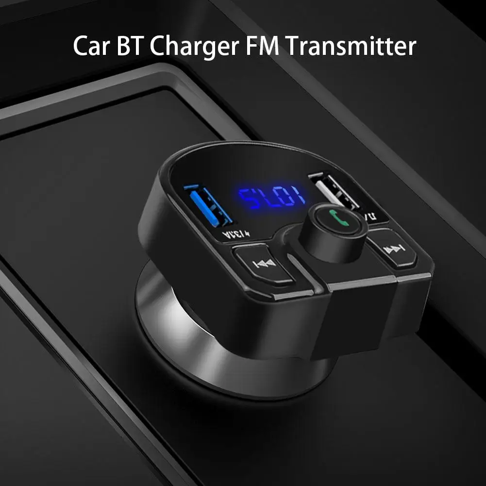 

Bluetooth-адаптер Z4W8 для автомобиля, FM-передатчик с двумя USB-портами