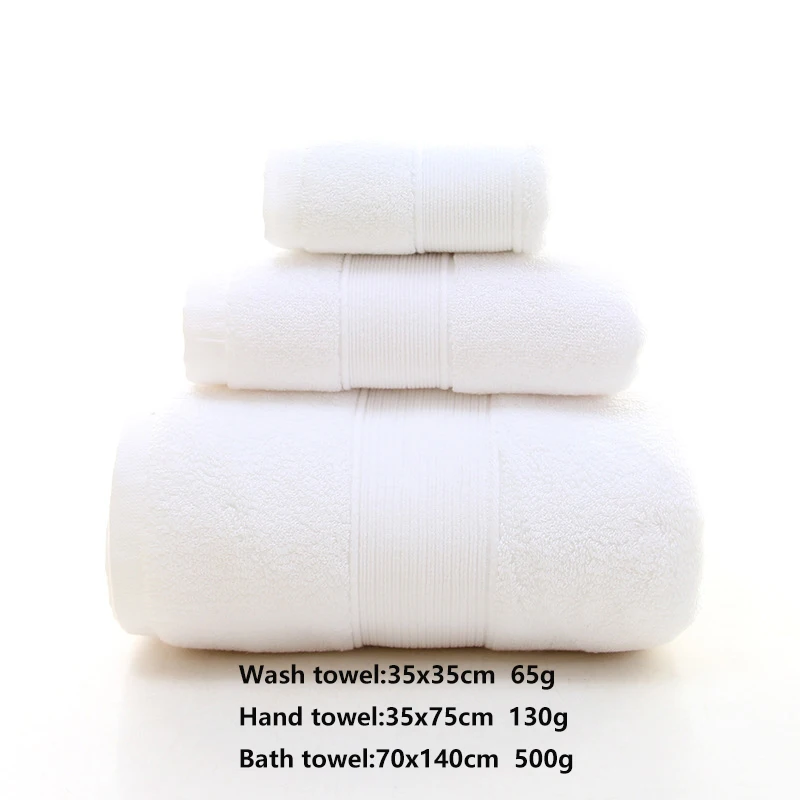 Bath Towels 100% Cotton Towels Set 3 pcs