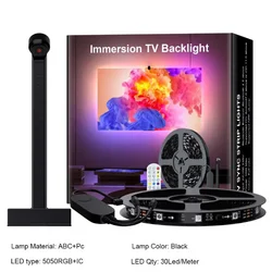 Music Sync RGBIC LED Smart Strip Lights for 50-75 Screens - App-Controlled Ambient Lighting for Gaming and Home (5M-16.5FT)