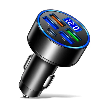 Caricabatteria da auto USB ricarica rapida ricarica rapida 3.0 adattatore per caricabatteria per telefono cellulare per iPhone 16 Pro 15 caricabatterie PD Samsung tipo C