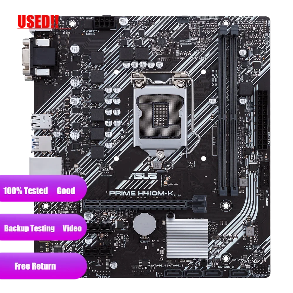 Asus-Intelデスクトップマザーボード,Prime H410M-K,lga 1200, i7, i5 
