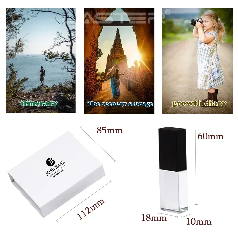 Jaster-vidro Transparente Usb 3.0 Pen Drive para Carro Pen Drive Flash Drive Memory Drive Stick Presente 4gb 16gb 32gb 64gb - Imagem 2