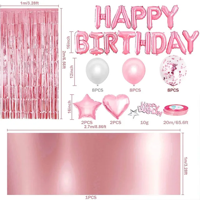 화려하고 다재다능한 생일 풍선 세트로 특별한 생일을 더욱 기억에 남게 만드세요.