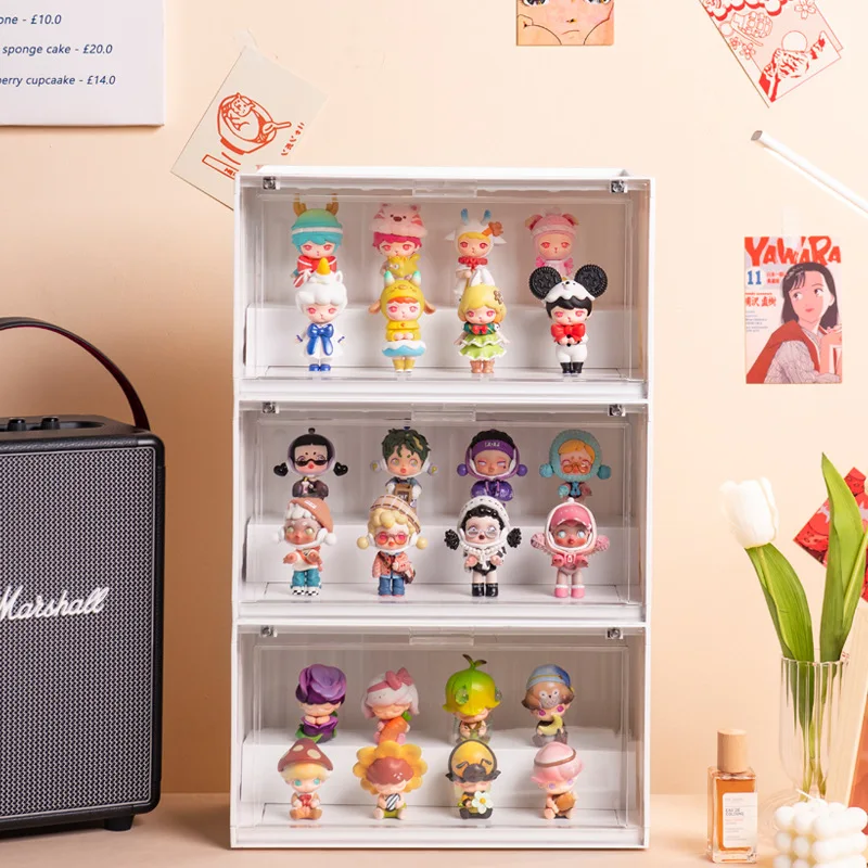 

Clear Acrylic Blind Box Figures Display Case Garage Kits Collectible Model Artcrafts Box Toy Doll Storage Box Figures Organizer