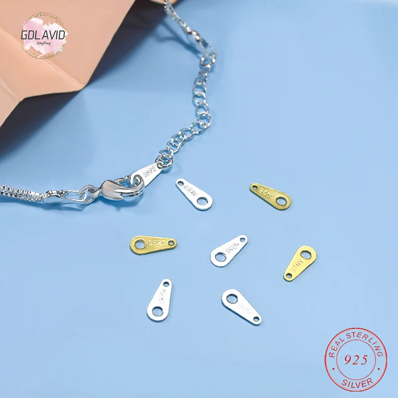 SilverGold925SterlingSilverConnectorsDoubleHoleSilverNecklace