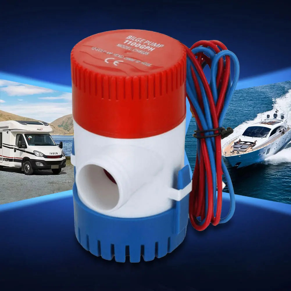 12V Submersible Bilge Pump Low Noise Marine Electric For Fishing Boats RV 1100GPH bilge pump,marine water pump