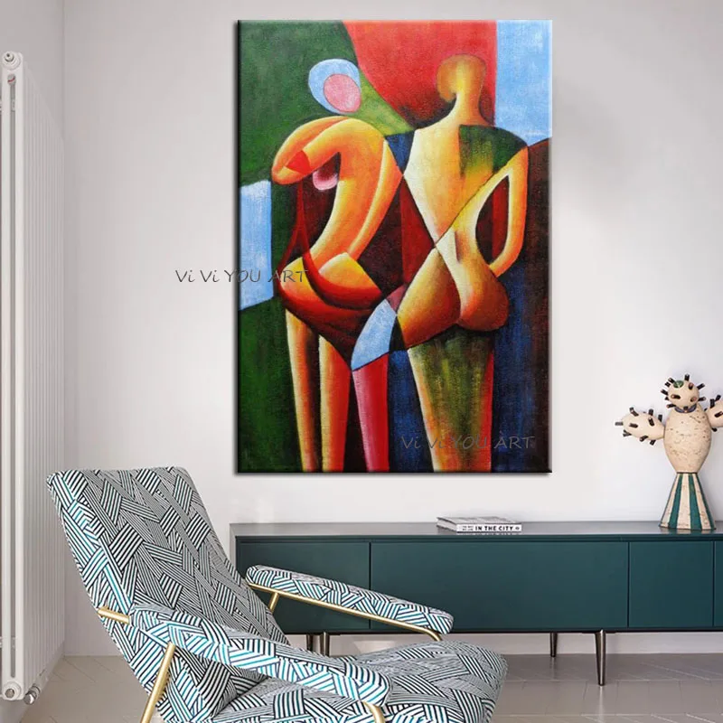 Cuadros de arte de pared, pinturas al óleo de lienzo pintadas a mano,  cuadros abstractos modernos grandes baratos, decoración del hogar sobre  lienzo, color abstracto - AliExpress