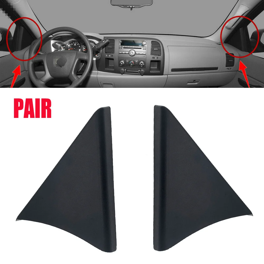

Pair Of Front Door Upper Trim Panel LH And RH Black Durable Plastic Trim Panel Accessories For Silverado For Suburban 2007-2013