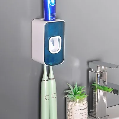 Toothpaste Squeezing Artifact Wall-mounted Bathroom Children's Electric Toothbrush Storage Rack Without Punching Press