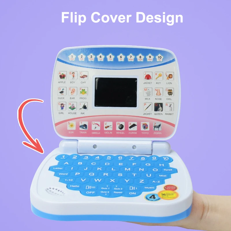 New Children's Laptop Early Education Machine LED Display Learning Machine Children's Preschool Language Education Toy Gift 5