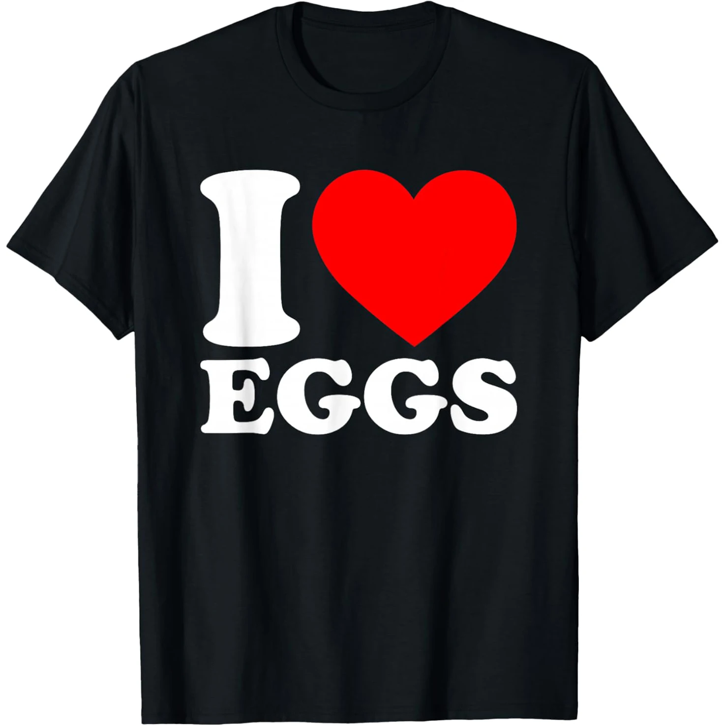 Ich Liebe Eier Lustiges Eierliebhaber-Frühstücks-Meme T-Shirt Herren Baumwolle Humor Streetwear T-Shirt Kurzarm Unisex Lockere Kleidung