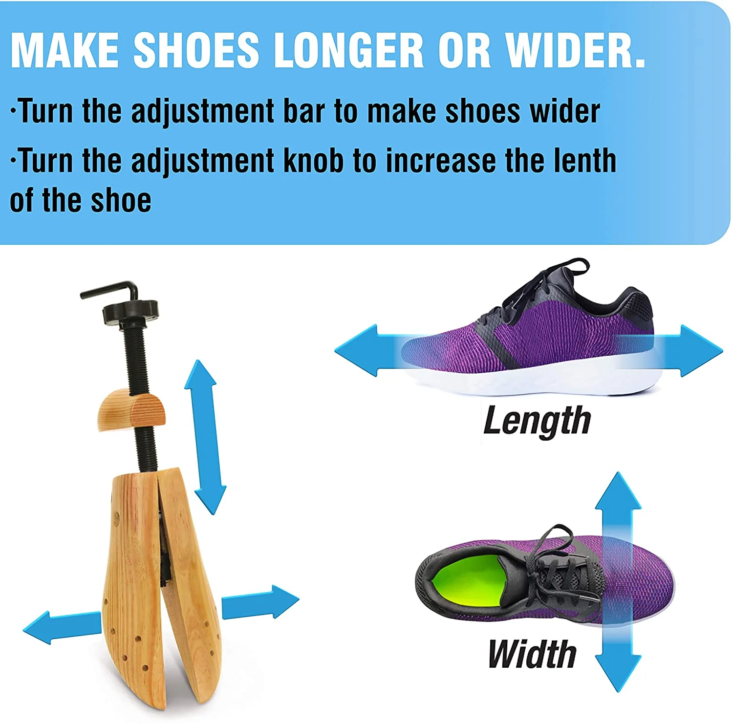 Wooden Flats Pumps Boots Expander | Adjustable Wooden Shoe Stretcher - 1pcs  Shoe - Aliexpress