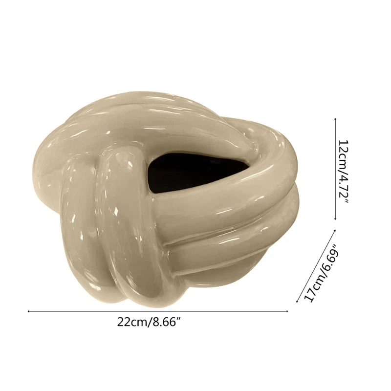 Modern Tissue Box Fun Knot Face Tissue Holder Ceramic Tissue Cases Container 6