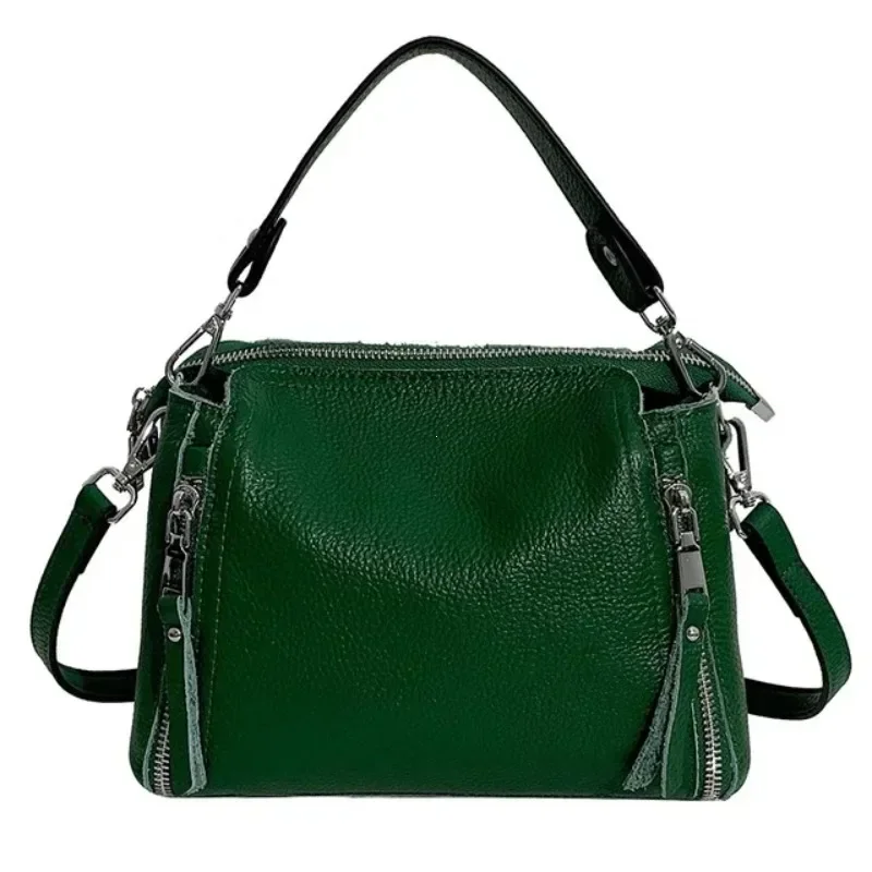100% Genuine Leather Women Handbags Cowhide Fashion Women Shoulder Bag Luxury Ladies Messenger Bags High Quality Female Tote Bag 4