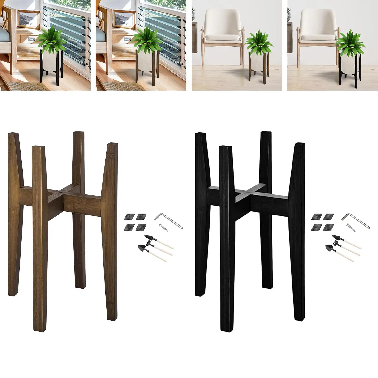 Plant Stand Solid Wood Item Stand Home Decor Flower Pot Stand,Heavy Duty,Holder Rack for Balcony Home Indoor Outdoor