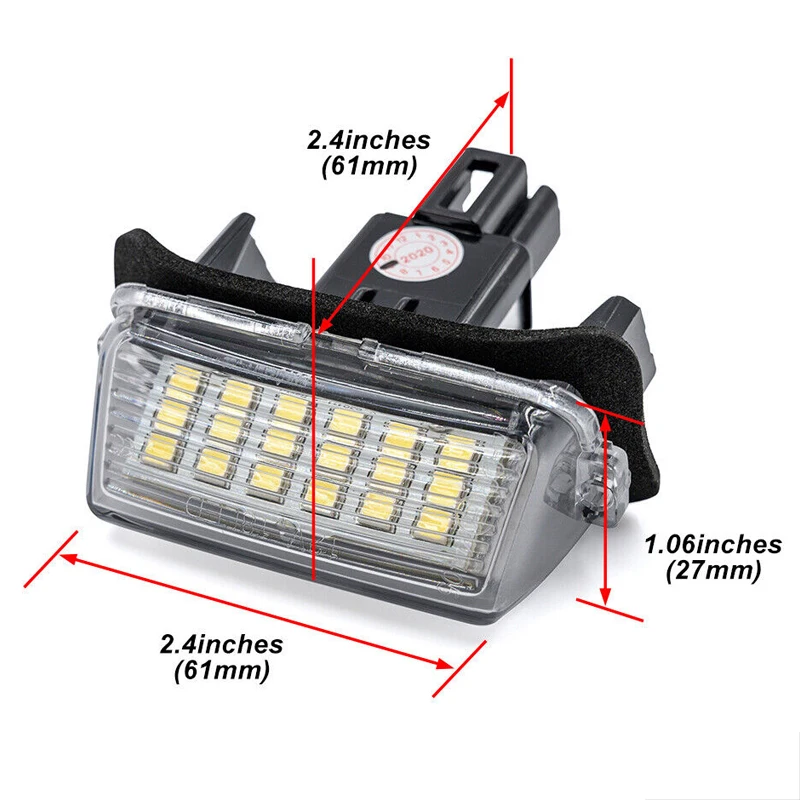 Car Rear LED License Number Plate Light 1 Pair 12V Fit For Toyota GR Yaris Corolla E210 Touring Sports Yaris XP21 license plate light