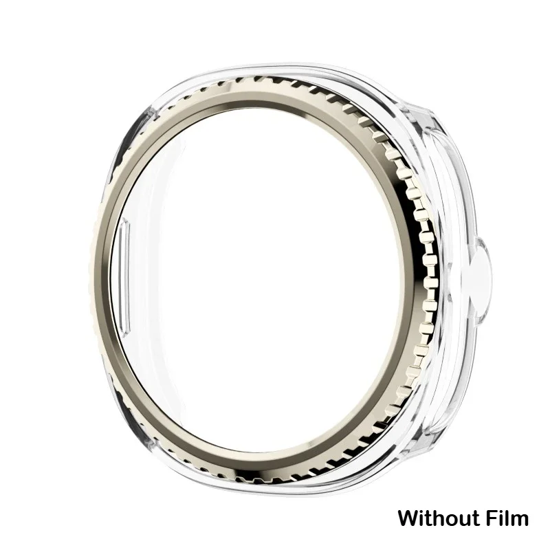 Bezel Ring and Protective Cover Case for Smartwatch - Hard PC Bumper Shield