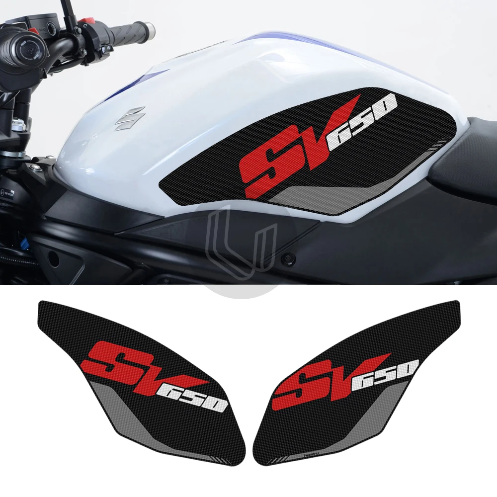 Motorcycle Anti slip sticker Tank Traction Pad Side Knee Grip Protector For SUZUKI SV650 SV 650 ABS 2017-2022 for suzuki sv650 s 1998 2013 sv650 sv1000 sv650s sv1000s sv 650 tank grip side decals motorcycle anti slip tank pad stickers