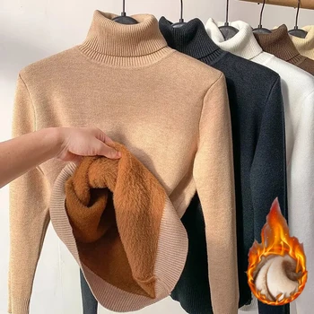 AOSSVIAO 2025 الخريف الشتاء المرأة الياقة المدورة المخملية رشاقته معطف شتاء الصوف الحرارية عادية الصلبة سترة للنساء البلوفرات