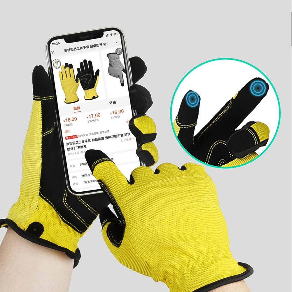 Gardening Gloves Thorn Proof Gloves Rose Pruning Garden Gloves Touchscreen Yard Work For Digging, Planting, Pruning work gloves gardening gloves