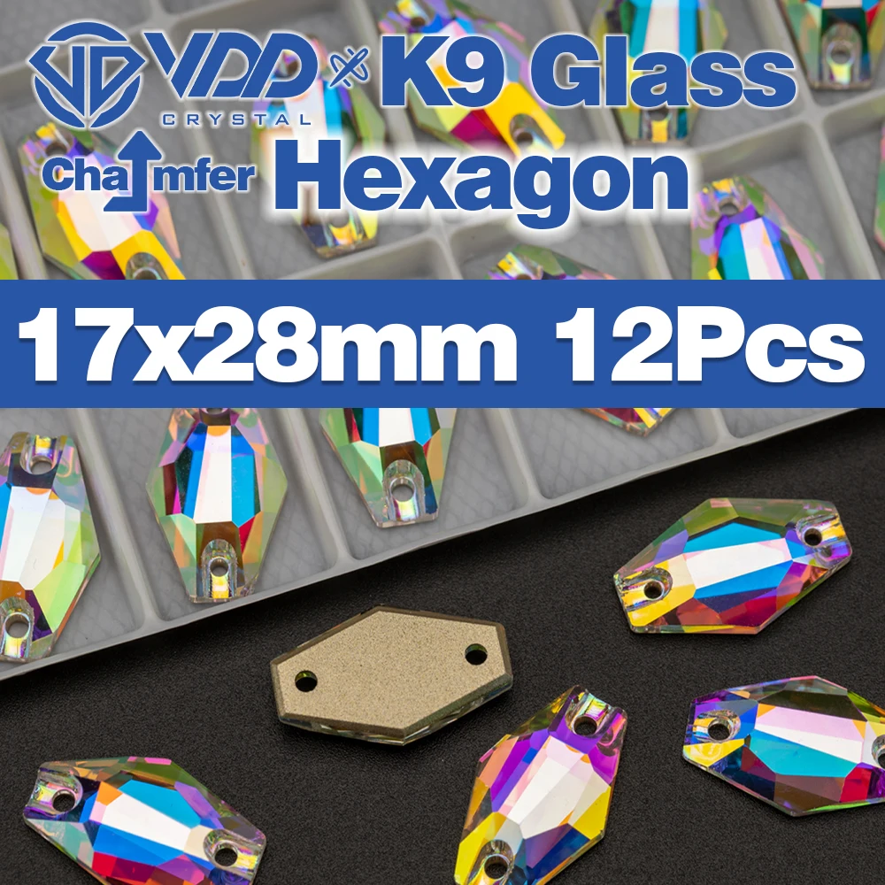 Premium K9 Glass Sew-On Rhinestones - Top Quality Crystal AB Flatback Stones for Clothing and Wedding Accessories