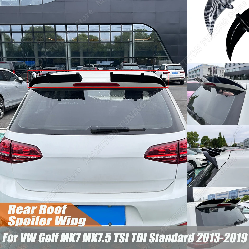 차량용 리어 루프 립 스포일러, VW 골프 MK7 MK7.5 TSI TDI 표준 2013-2019 윈도우 스포일러, 글로스 블랙 해치백, 자동차 리어 트렁크 윙