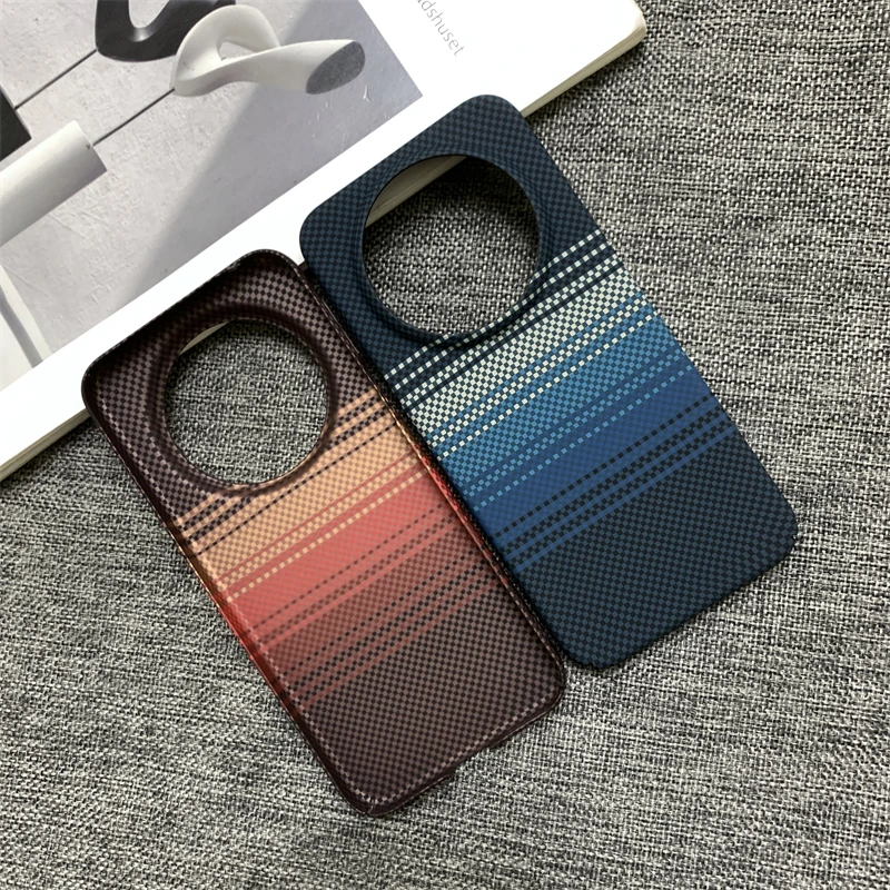 Luxury Carbon Fiber Texture Frameless Phone Case with Heat Dissipation Bumper Cover