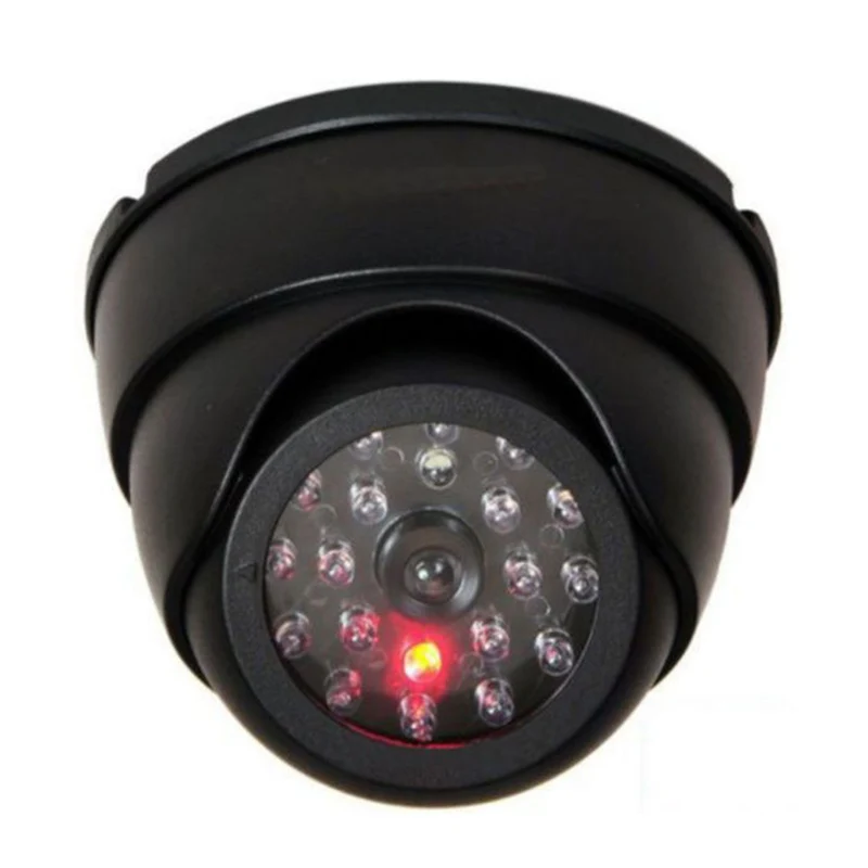 

Wireless Dummy Fake Security Camera Home Surveillance Cctv Dome Indoor Outdoor False Hemisphere Simulation Camera Red LED Light