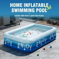 Piscine familiale grande taille 3M/2.6M/2.1M avec auvent, piscine extérieure amovible pour enfants et adultes, jouets aquatiques pour enfants 1