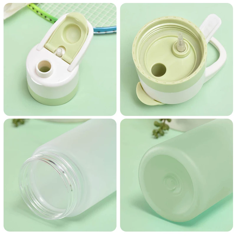 Portable Sports Spray Bottle Clear Water Bottle Bpa Free Tool, For School Gym Travel For Girls Boys 500Ml