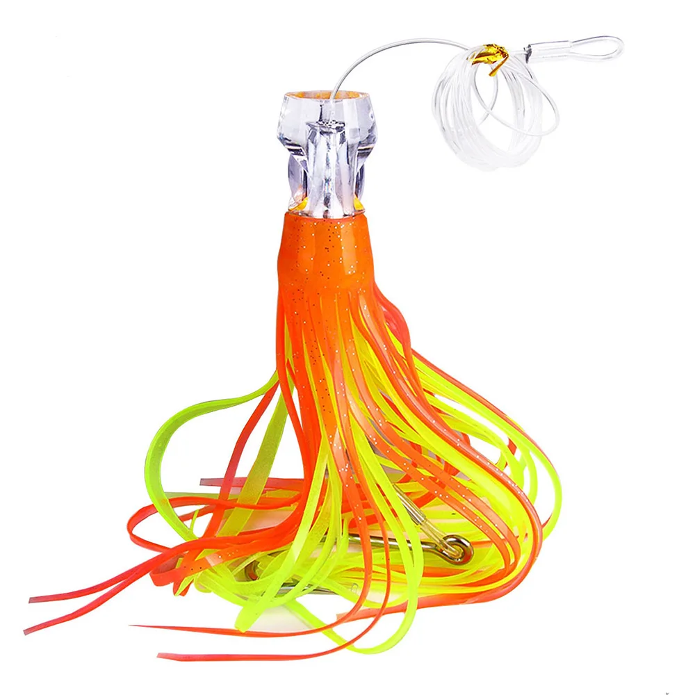 Esca Da Traino OROOTL Per Pesca D'altura – Calamaro 6 Pollici, Ganci 6/0 Inox, Per Tonno, Mahi, Marlin E Wahoo