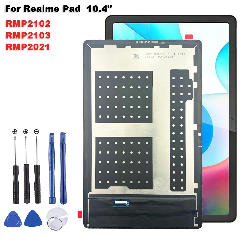 AAA+ For Realme Pad RMP2102 RMP2103 RMP2021 2102 2103 10.4" LCD Display Touch Screen Digitizer Glass Assembly Repair Parts
