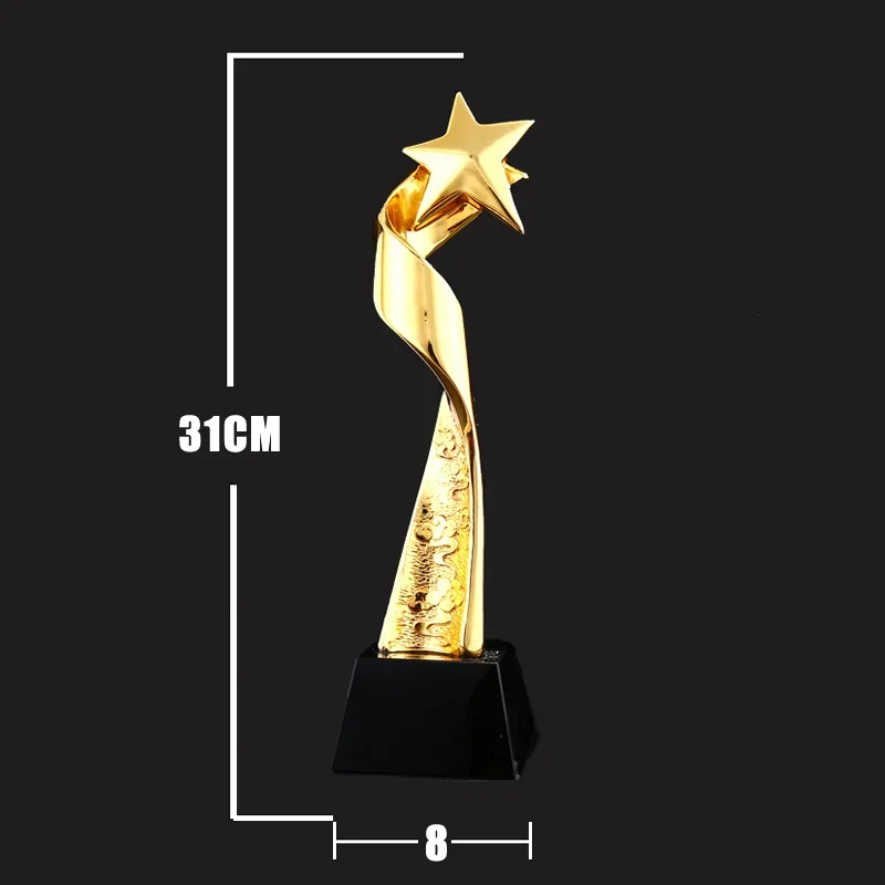 Customized Resin Trophy, Academy Sports Souvenirs, Gold Awards, Gold-Plated Souvenir, Craft Cup, 29cm, 30cm,31cm Home Decor, 1Pc