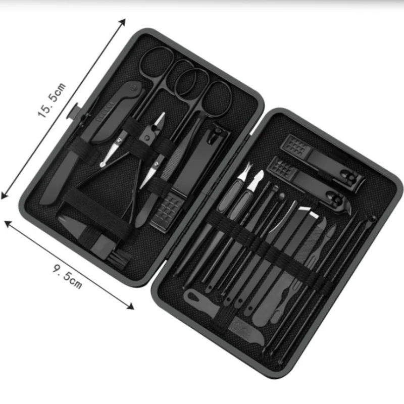 24pcs Professional Nail Clippers Kit - Ultra Sharp Fingernail and Toenail Cutters for Men and Women - Sturdy Pedicure Care 2