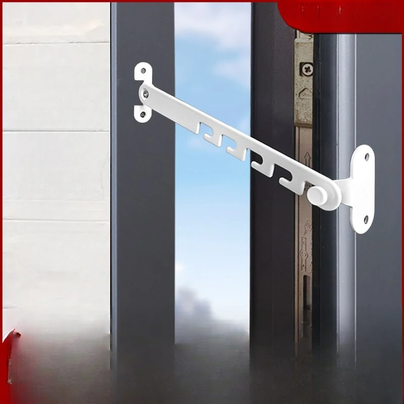 Adjustable Window Limiter Latch Casement Position Locator Wind Brace Sash Door Blocking Latches Stopper Safety Child Protecter